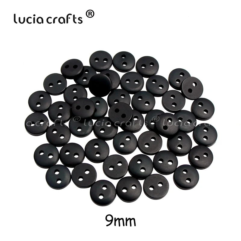 Style 1 9mm 100 шт 9 мм/10 мм/12,5 мм черные 2 отверстия пластиковые плоские черные пластиковые пуговицы «сделай сам» Скрапбукинг Ремесло Швейные аксессуары 4010152 - Цвет: Style 1 9mm