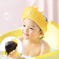 baby shampoo cap silicone children waterproof ear protector adjustable bath cap baby shower hair bonnet cute designed shower cap