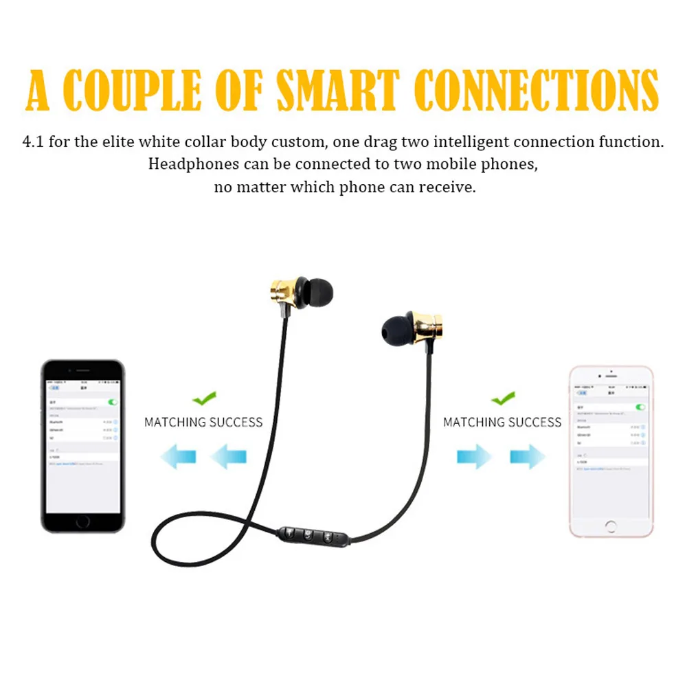 Беспроводные Bluetooth наушники XT11 магнитная Спортивная Беспроводная гарнитура для