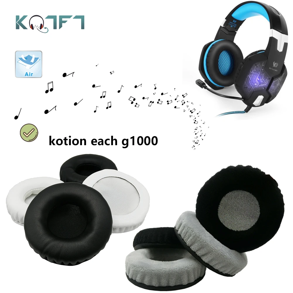 KQTFT flannel 1 Pair of Replacement Ear Pads for kotion each g1000 Headset EarPads Earmuff Cover Cushion Cups