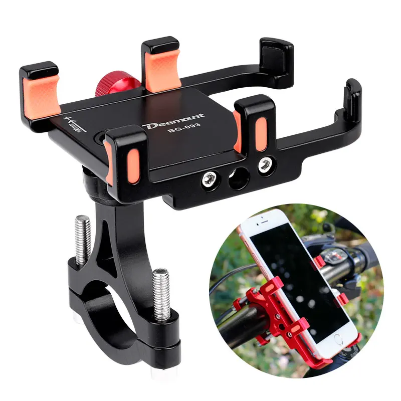 Deemount 4/6 Claws 360D Rotation Bicycle Phone Holder Optional Handlebar Mirror Mount Motorcycle E-bike Scooter GPS Bracket | Спорт и