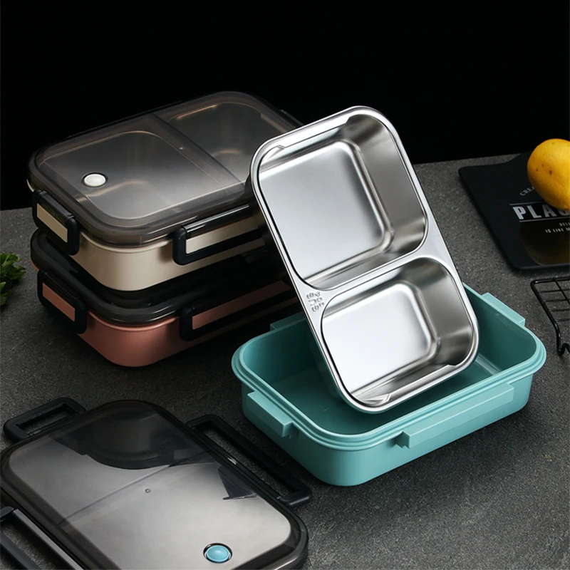 Ланч бокс для детей с отсеком из нержавеющей стали 304 Bento Box герметичный контейнер