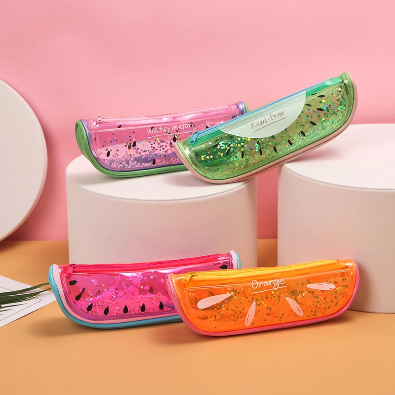 Женский косметический чехол Kawaii с блестками фруктами единорогом мультяшный