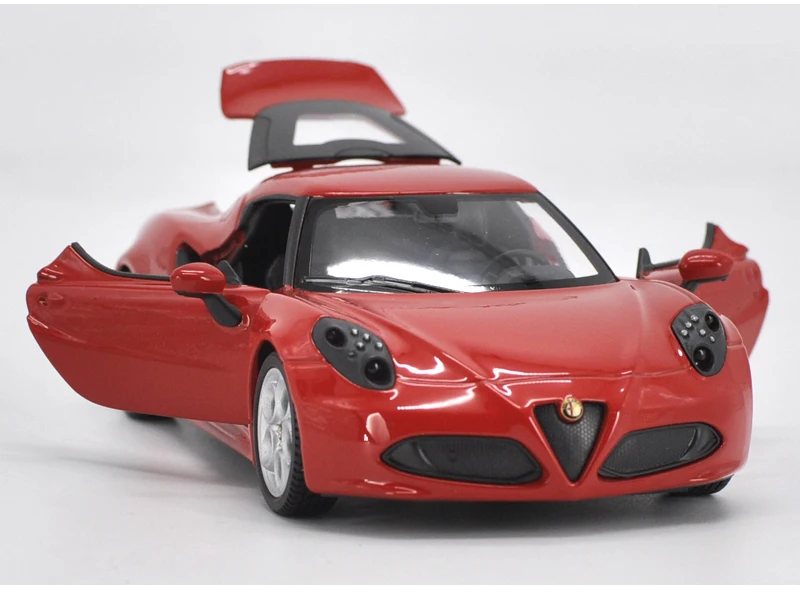 Изысканный 1:24 ALFA Romeo 4C спортивный автомобиль сплав модель, моделирование литой металл коллекция и Подарочная модель украшения