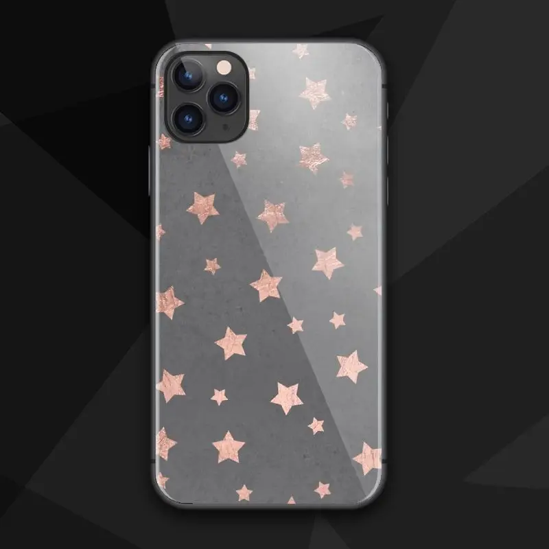 Розовое золото рождественские Звезды SE 6 6s 7 8 plus x xr xs 11 12 mini Pro Max чехлы для