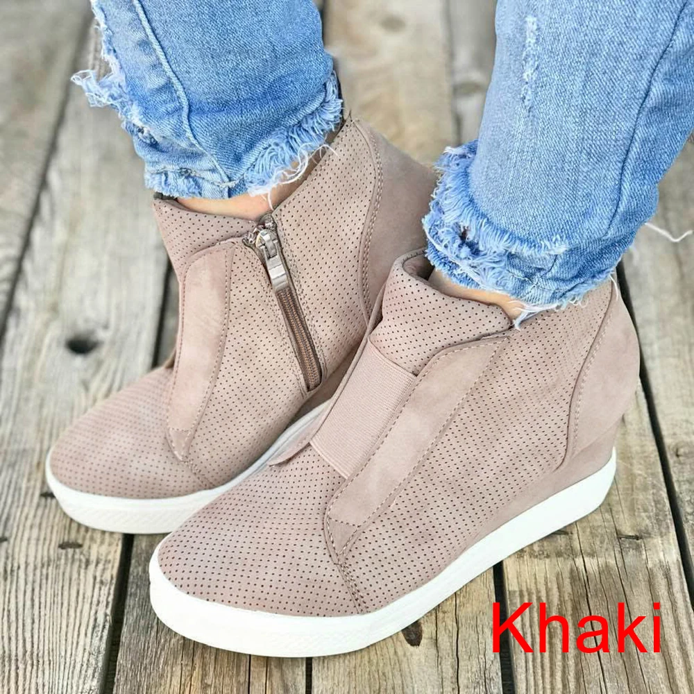 khaki MoneRffi г., зимние ботинки на платформе женские ботинки очень теплая зимняя повседневная обувь женские ковбойские ботильоны для женщин 11 видов цветов - Цвет: khaki