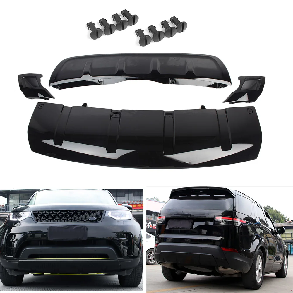

4Pcs Car Front & Rear Bumper Lower Skid Plate Guard Protector Board Cover For Land Rover Discovery 5 2017 2018 2019 L462