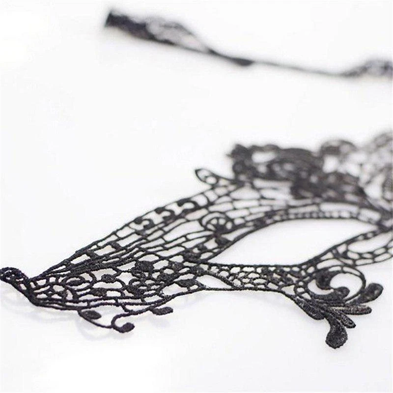 

GAOKE Hot New Halloween Black Headbands for Women Lace Sexy Elastic Hairband Eye Mask Girls Hair Accessories Haar Accessoires