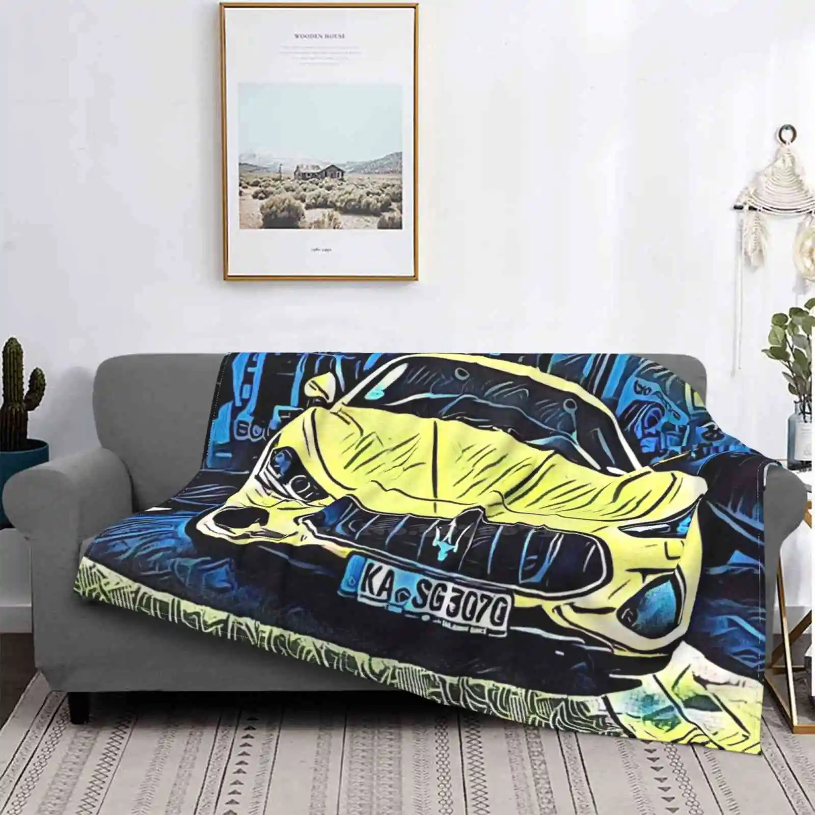 Автомобиль Maserati по низкой цене новый принт новинка модное мягкое теплое одеяло