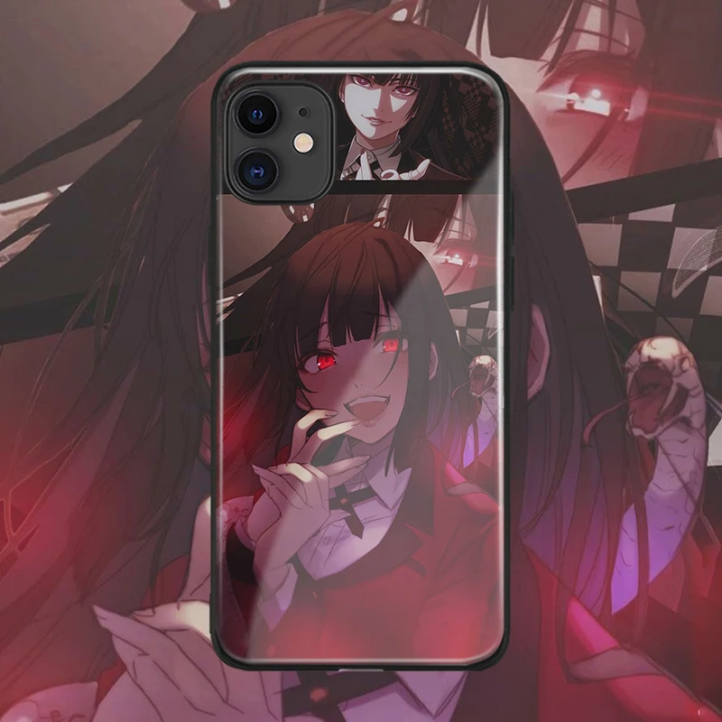 jabami yumeko kakegurui anime soft silicone for iphone 6 6s 7 8 plus x xr xs 11 pro max glass phone case shell cover free global shipping