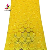 2021 latest nigerian lace fabrics high quality new african sequins yellow tulle lace material french embroidered milk silk