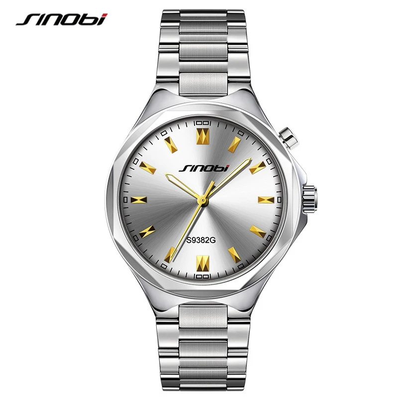 Часы наручные SINOBI Мужские кварцевые со стальным ремешком и