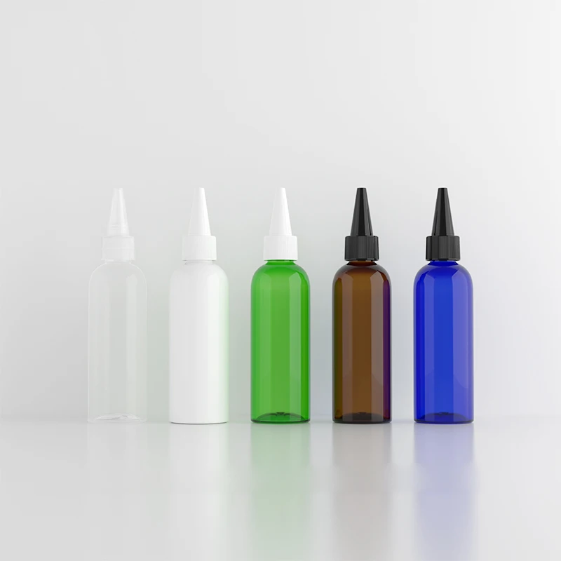 50 шт. 100 мл прозрачные пустые пластиковые бутылки с верхней крышкой заостренным