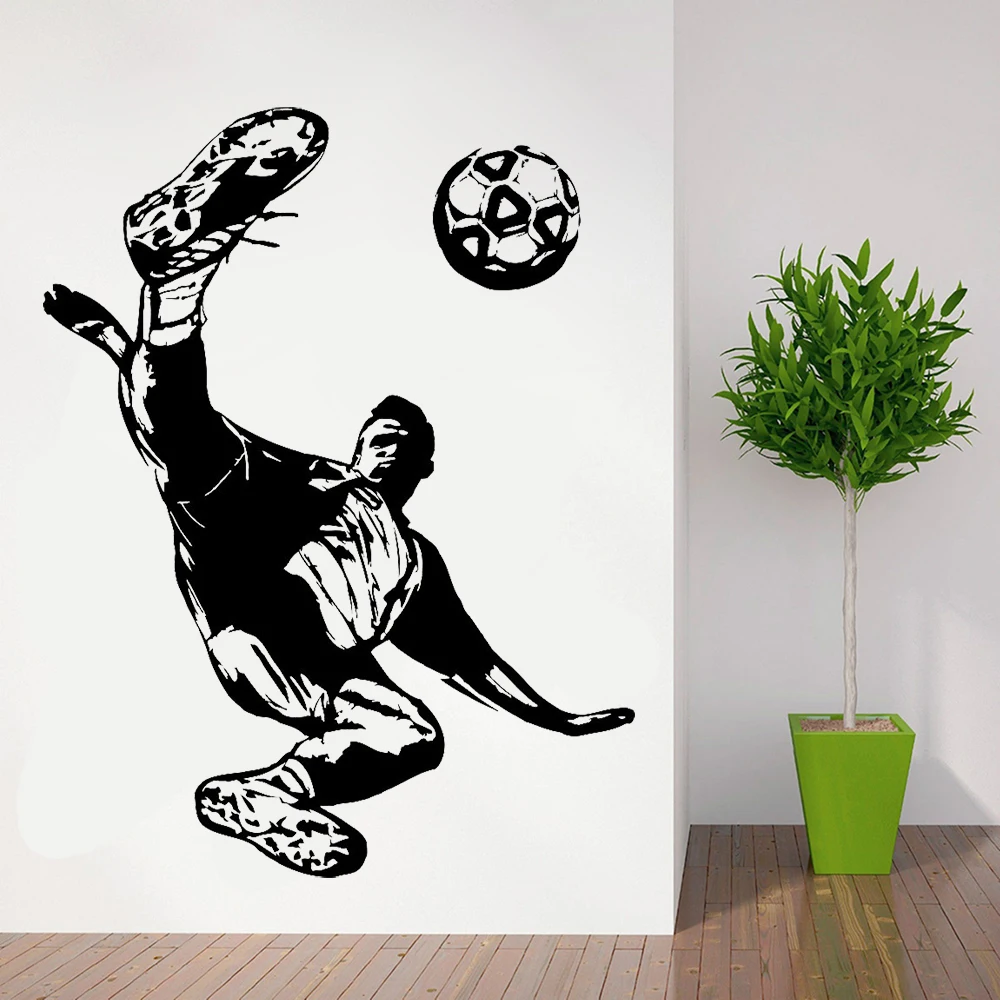 

Soccer Wall Sticker Football Sports Vinyl Home Decorations Wall Decals Football Athletes for Living Room Kids Room Decor X814