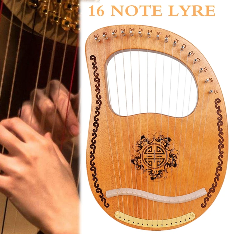 

Мини-пианино из красного дерева, 16 струн