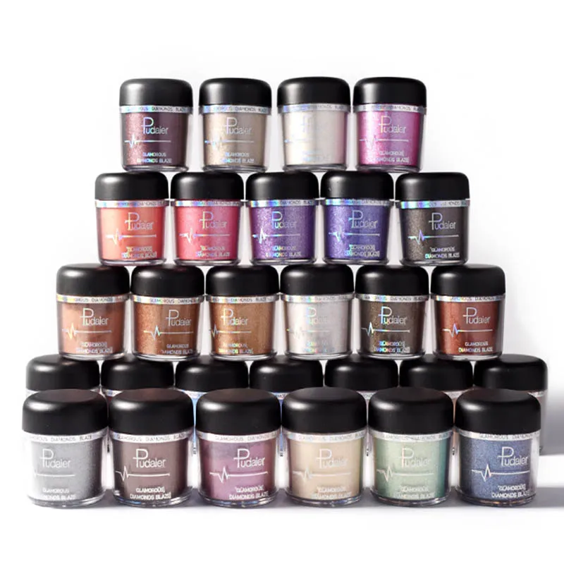 Pudaier 28Colors Eyeshadow Powder Glitter Pigments Eye Shadow Palette Make Up Metallic Waterproof Shimmer Eyeshadows Cosmetics |