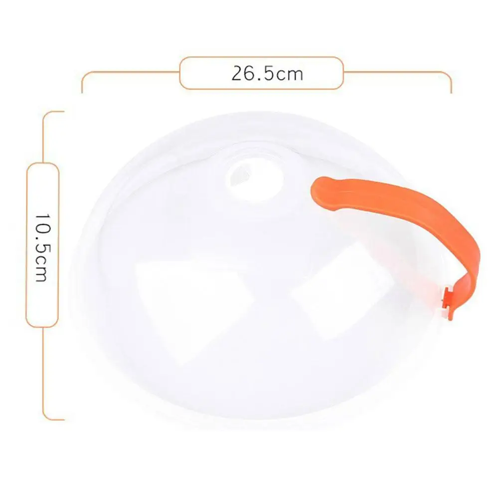 

Microwave Food Cover Heat Resistant Transparent Anti Sputtering Kitchen Cookware Parts Handle Reusable Airtight Food Covers