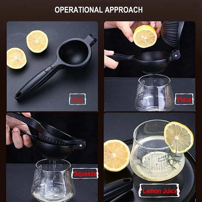 

Lemon Squeezer Citrus Juicer, Orange Juice Hand Press Manual Juicer for Kitchen Bar Restaurant Black