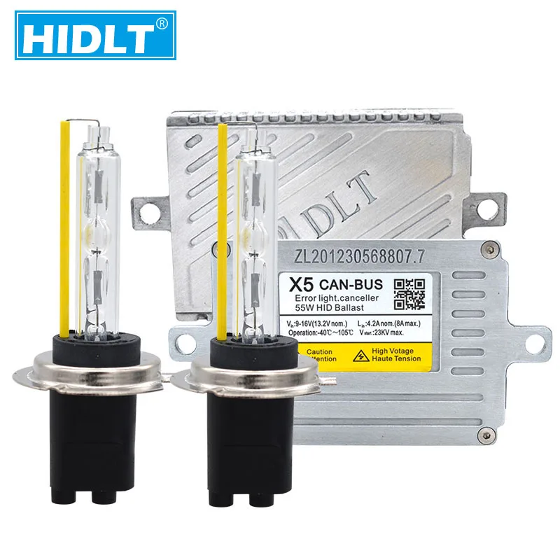 Ксеноновая лампа HIDLT с балластом Canbus 55 Вт 5500 к белая ксеноновая H1 H3 H7 H11 HB3 HB4 9012