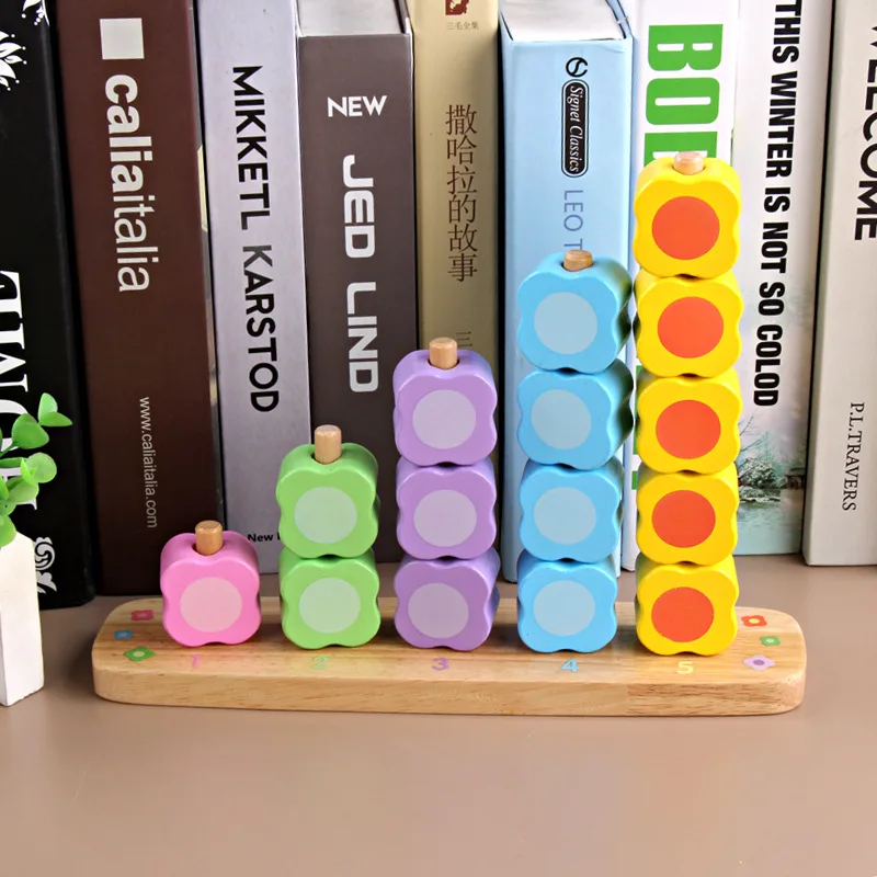 

Многофункциональные строительные блоки с бисером для раннего развития, обучающая игрушка, деревянные детские Многослойные высокие строит...