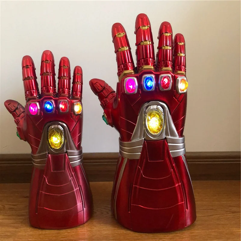 1: 1 светодиодный светильник Thanos Gauntlet Военные перчатки косплей Хэллоуин костюм реквизит Endgame 4 Quantum