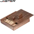JASTER 1 шт. бесплатный логотип 4 ГБ 16 ГБ 32 ГБ 64 Гб ореховый уникальный фотоальбом деревянный USB + коробка карта памяти флэш-накопитель