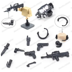 Набор строительных блоков: военное оружие, пояс, фигурки, пистолеты, Вторая мировая война, набор солдатиков, игрушки для мальчиков