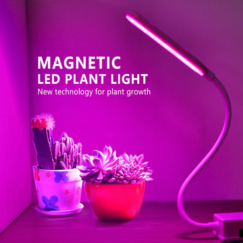 Magnetic LED Grow Light Hand Sweep Switch Plant Growing Lamps USB Full Spectrum Growing Light For Greenhouse Hydroponic Growing growing