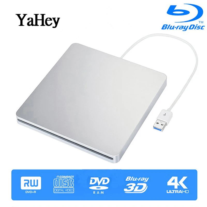Bluray Горелки USB 3,0 внешний привод BD-RE CD/DVD RW Writer Play 3D 4K Blu-Ray диск для ноутбуков ноутбук windows 10