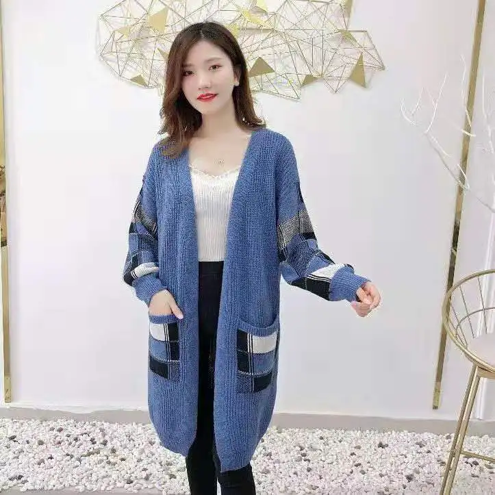 

Autumn spring fashion long cardigan for women knitted sweater open front fall outfits 0.8