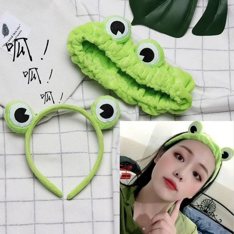 

Funny Frog Makeup Headband Wide-brimmed Elastic Hairbands for Girls Cute Hair Bands Women Hair Accessories Girls Summer Hairband