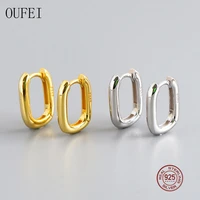 oufei 925 sterling silver simple earrings for women fashion hoop earrings 100%925 sterling silver earrings luxury jewelry