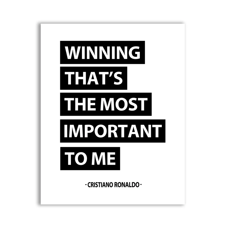 Плакат с цитатами Криштиану Роналду спортивный художественный декор картина