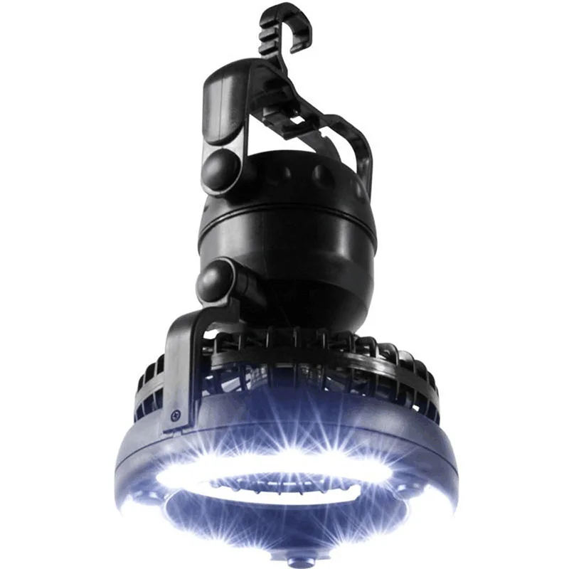 

Portable LED Camping Lantern With 18 LED Flashlight Ceiling Fan For Outdoor Hiking Fishing Outages And Emergencies Tent Dropship