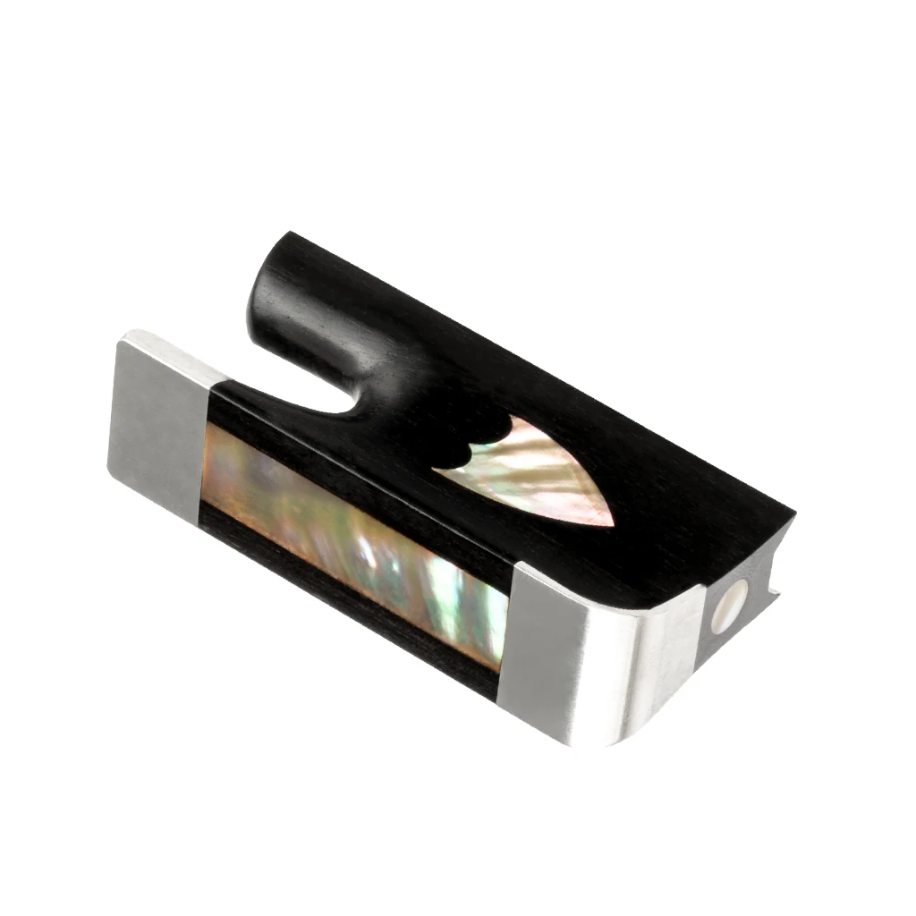 

BOWORK Ebony Cello Bow Frog Silver Parts Abalone Slide DIY Parts for Bginners