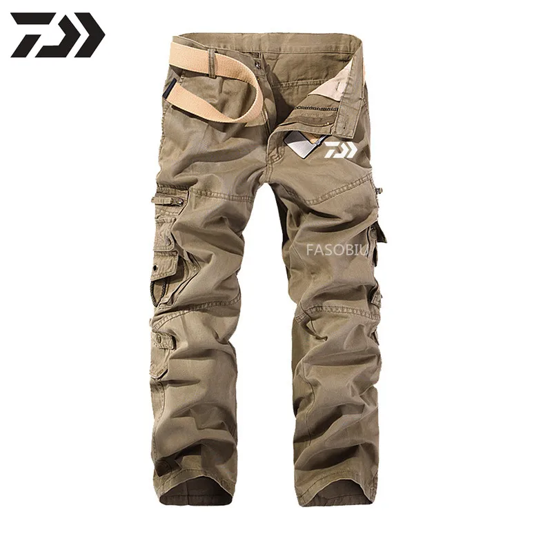 

2021 New Men Daiwa Fishing Pants Breathable Trousers fishing Clothing Quick-Drying Solid Elastic Windproof Pockets Fishing Wear