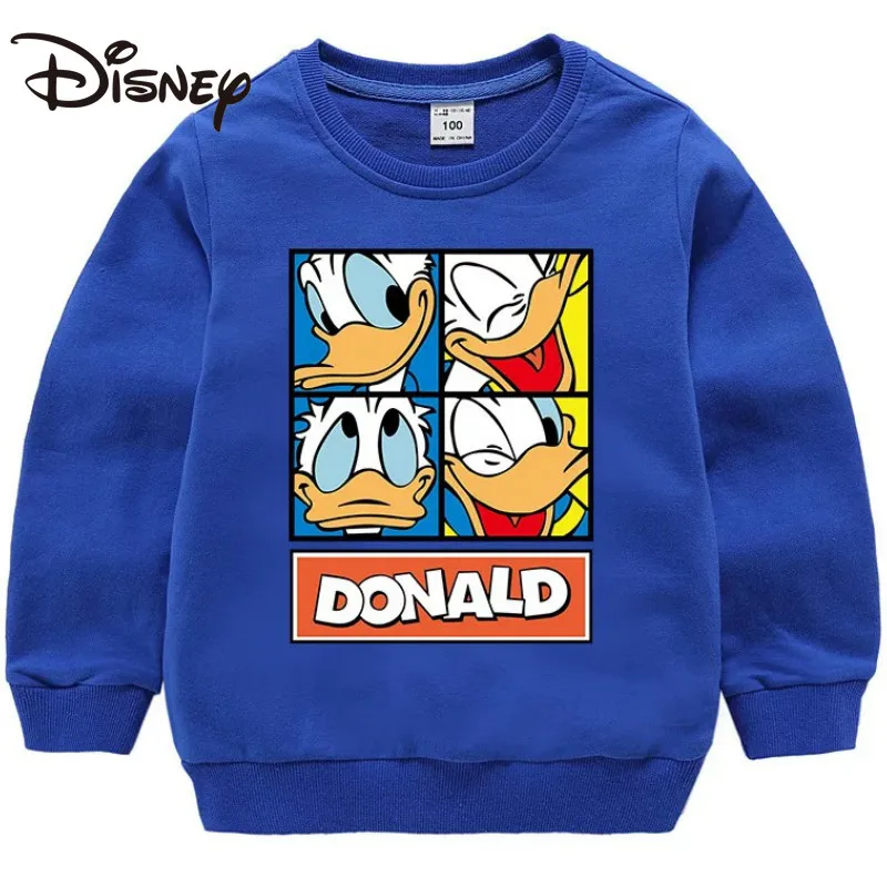 

Disney cartoon Donald Duck girl boy hoodie sweatshirt children's clothes monogrammed jumper fashion long sleeve children's top