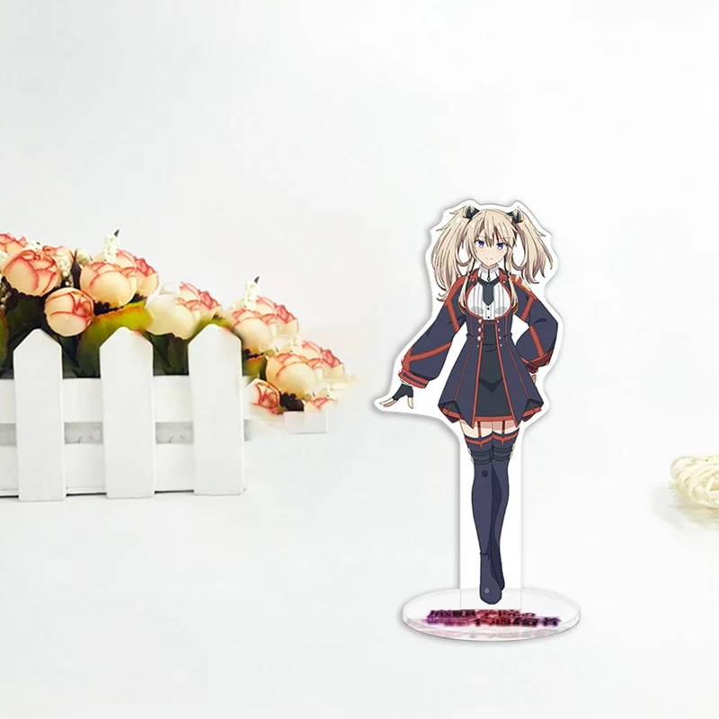 

Anime The Misfit of Demon King Academy Anos Acrylic Desk Figure Stand Model Plate Decor Pendant Keychain Toy Gift
