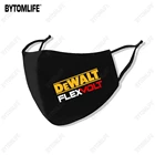 2021 DEWALT инструменты уход за кожей лица с рисунком маски, стирающаяся дышащая многоразовые полиэстер Водонепроницаемый-и пыленепроницаемости: хлопковая маска для губ