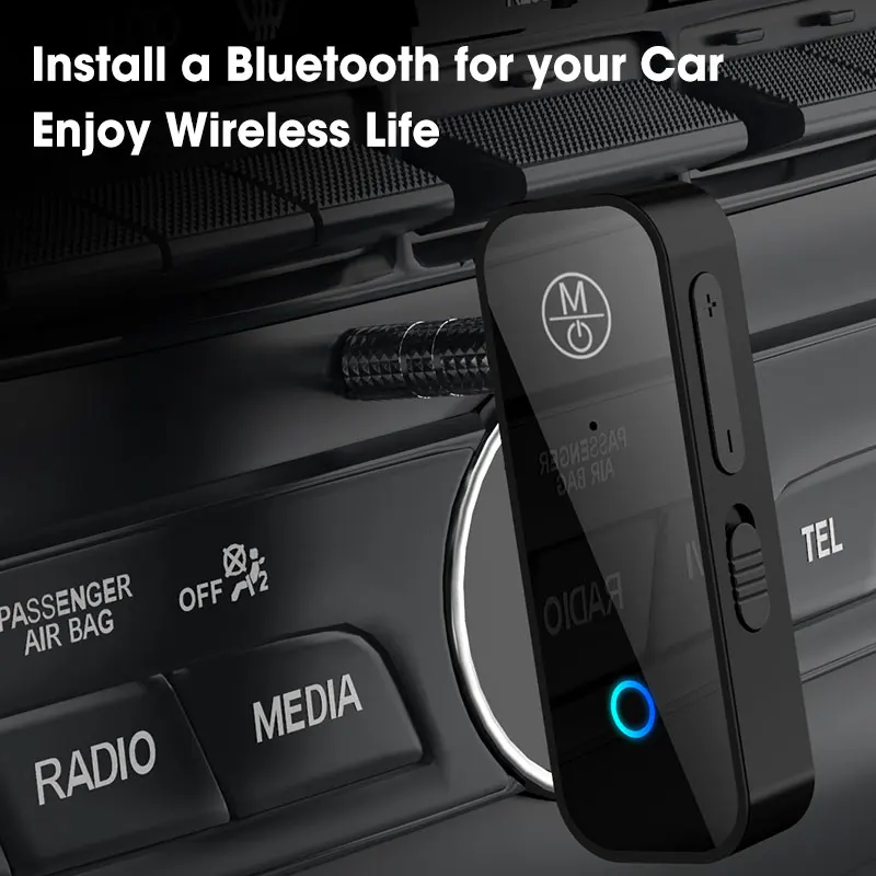 2-in-1 Bluetooth Receiver 5.0 aptX LL 3.5mm AUX Jack Audio Wireless Adapter for Car PC Headphones Mic 3.5 Receptor | Электроника