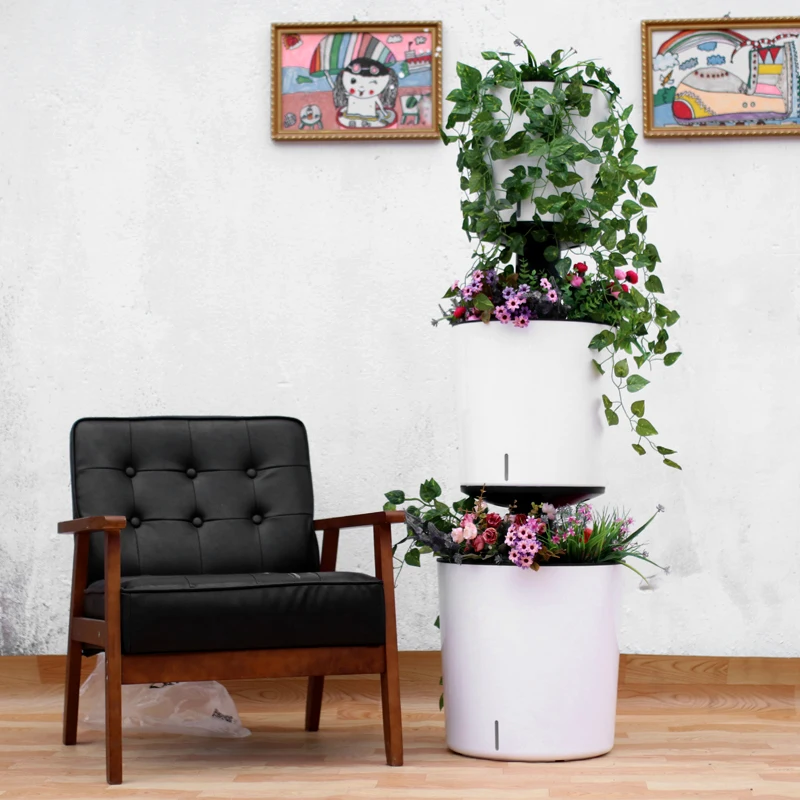 Пластмассовый цветочный горшок для бонсая скругленный от пола до земли в