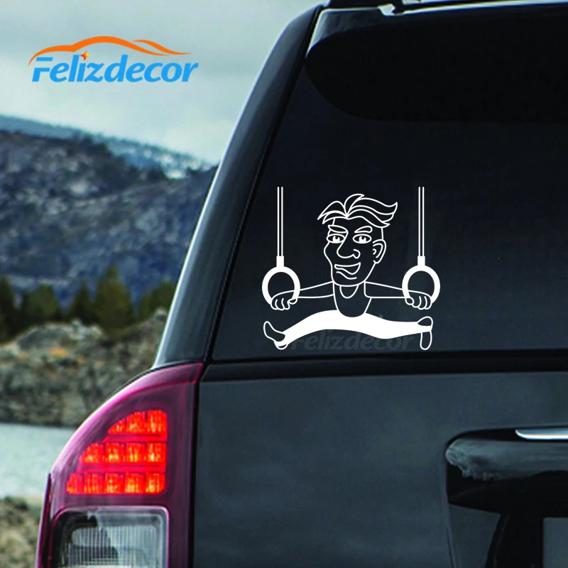 Мужской гимнастка делает прогрева упражнения кузовных наклеек и Графика