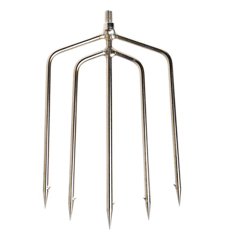 Stainless Steel Prong Harpoon Fish Fork Fishing Ice Breaker AccessoryTackleTool | Спорт и развлечения
