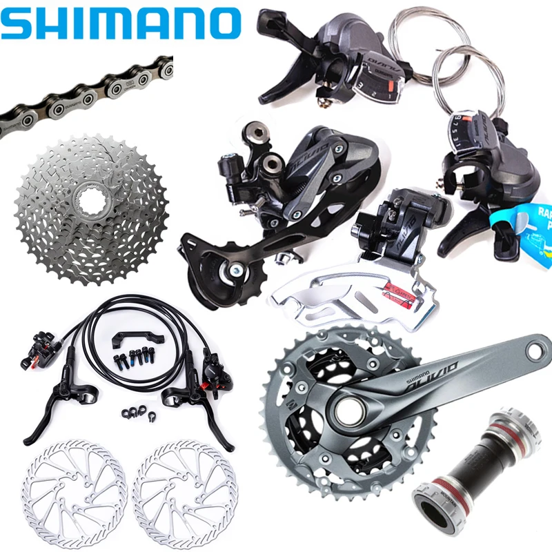 SHIMANO ALIVIO M4000 MTB велосипед группа набор M4050 3x9 Скорость Переключатель шатуны