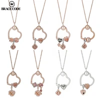 new trendy copper plating charm necklaces cute rose love brand necklaces for women fashion accessories jewelry