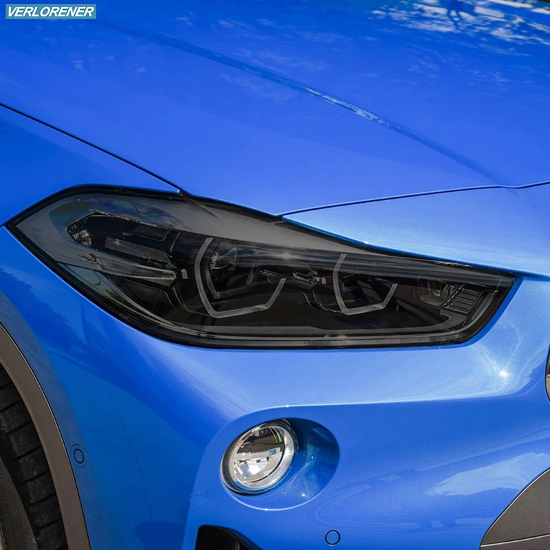2 Pcs Car Headlight Protective Film Smoked Black Tint Wrap Vinyl Transparent TPU Sticker For BMW X2 F39 2017-Present Accessories 2 Pcs Car Headlight Protective Film Smoked Black Tint Wrap Vinyl Transparent TPU Sticker For BMW X2 F39 2017-Present Accessories