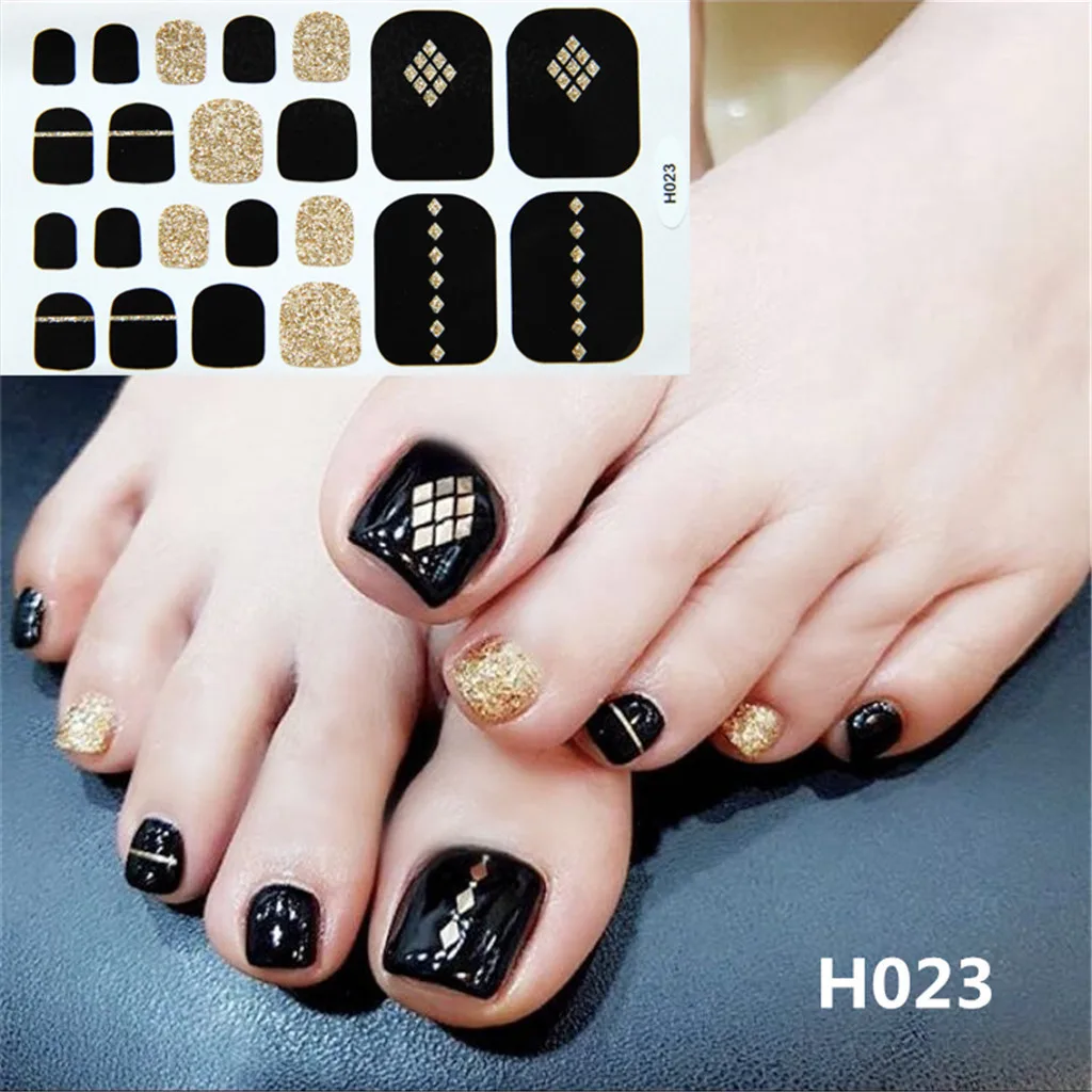 

Toe Nail Sticker Art Stickers Decal Tips Manicure DIY Hot Stamping Nail Foil