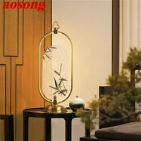 aosong brass table lamps bedside led desk light luxury home decorative for modern bedroom living room office
