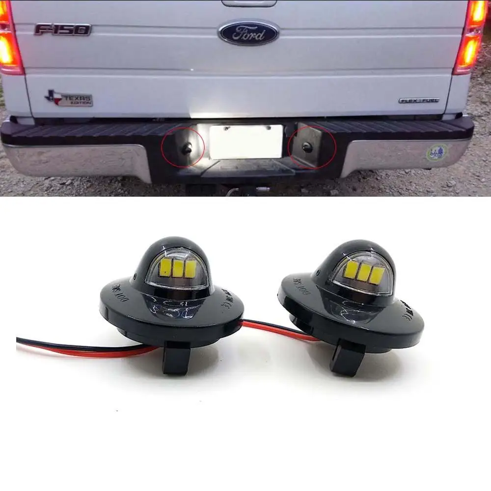 

2PCS LED License Plate Light Lamp for Lincoln Mark LT Ford F550 F450 F350 F250 F150 Ranger Bronco Expedition Excursion