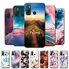 Силиконовый чехол для Tecno Spark 5, 6,6 дюйма, мягкий бампер из ТПУ для Tecno Spark 5, чехол пейзаж с цветком, задняя крышка